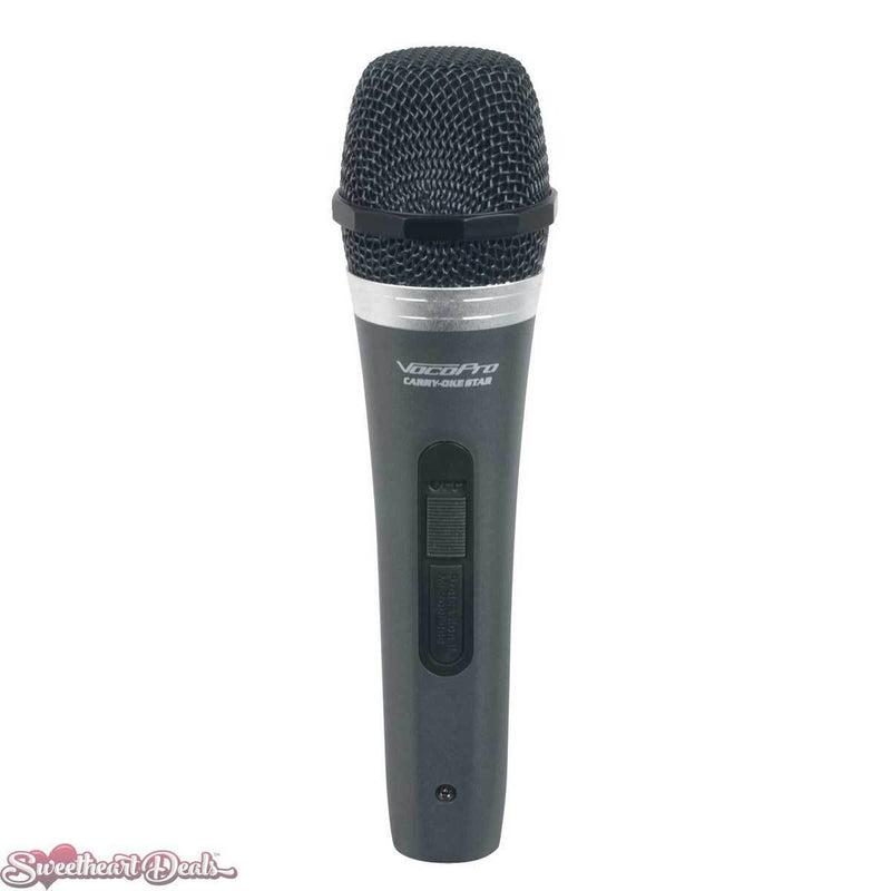 VocoPro CARRY-OKE STAR Plug-and-Play Karaoke Mic with SD Card Player Recorder