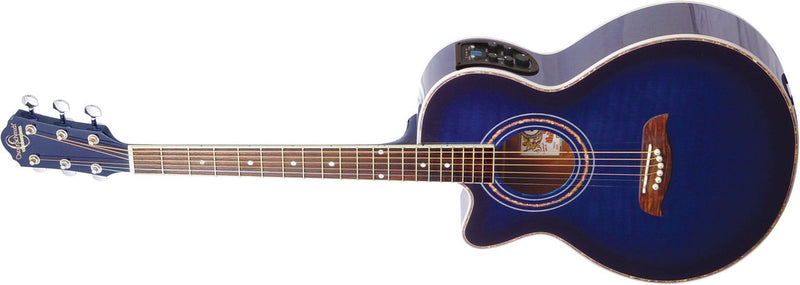 Blue left online handed acoustic guitar