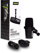 Shure MV7 Pro XLR/USB Microphone Broadcast Podcast Bundle - Black