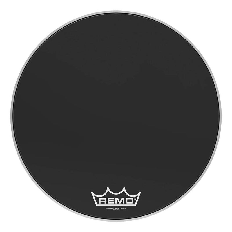 Remo Powermax 2 Ebony Crimplock 24" Bass Drumhead - PM-2424-MP