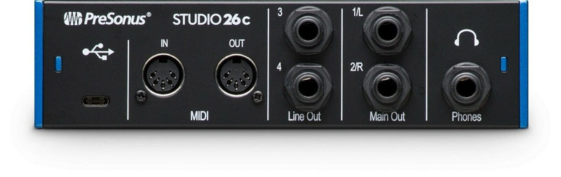 PreSonus STUDIO 26C USB-C Audio Interface with StudioOne Artist Software