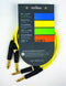 Cordial 10' DJ Dual/Mono 1/4″ TS to 1/4″ TS Cable - Neon Yellow - CEONDJPLUG3Y