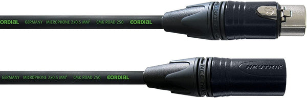 Cordial 65' Microphone Cable - XLR Female to XLR Male - Black - CRM20FM