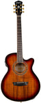 Washburn EA55G-A Festival Series Cutaway Acoustic/Electric Guitar. Koa Burst