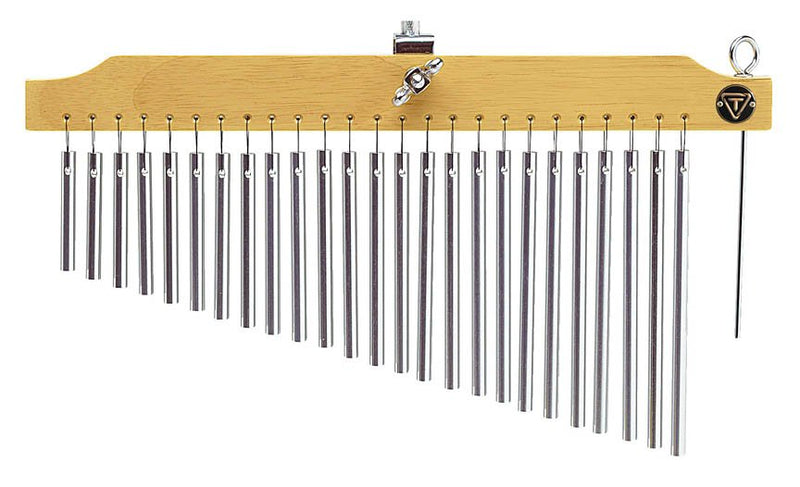 Tycoon 25 Chrome Chimes with Natural Finish Wood Bar - TIM-25CN