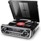 Ion Mustang LP Turntable 4-in-1 Music Center w/ AM/FM Radio, USB, Aux - iT69BK
