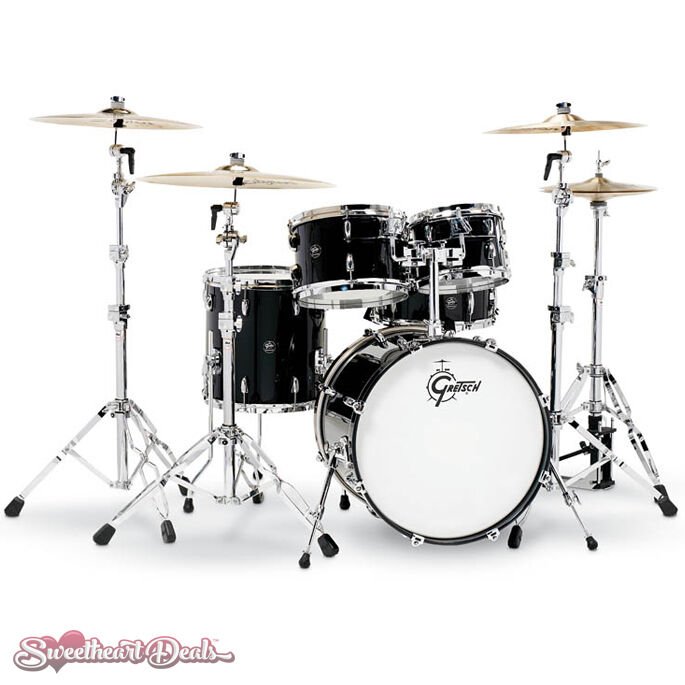 Gretsch Renown 5 Piece Drum Set Shell Pack (20/10/12/14/14sn) Piano Black