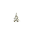 Frosted Pine Tree Décor with Silver Finish (Set of 4)