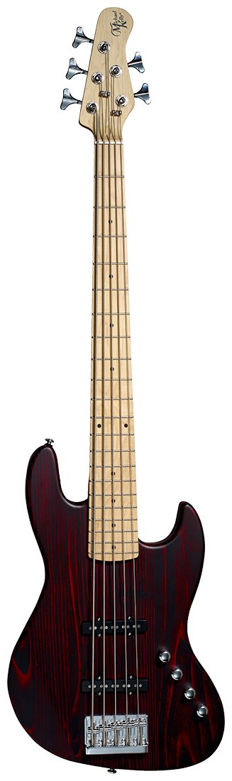 Michael Kelly Element 5 String Electric Bass - Transparent Red - MKO5OTRMRC