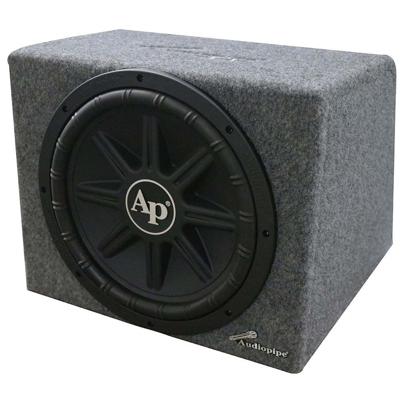 Audiopipe Bass Package 12″ Subwoofer Enclosure with Amplifier & Wiring Kit