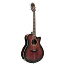 Crafter Noble Small Jumbo Acoustic-Electric Guitar - Transparent Purple Burst