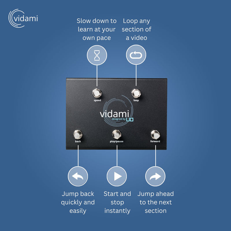 Hal Leonard Vidami Online Video Controller Pedal Plus Pack Bundle