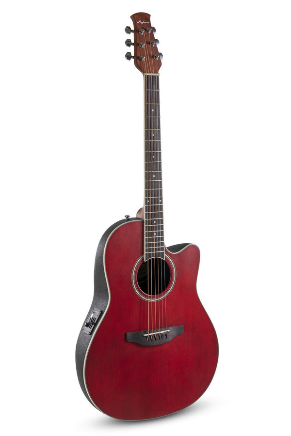 Ovation Applause Acoustic Electric Guitar - Ruby Red Satin - AB24-2S