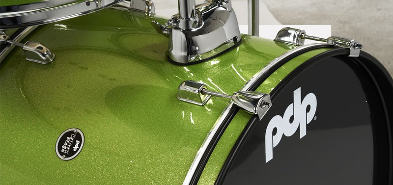 PDP Center Stage Complete 5 Piece Drum Set 10/12/14/20/14 - Electric Green