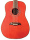 Oscar Schmidt 1/2 Size Dreadnought Acoustic Guitar - Trans Red  - OGHSTR