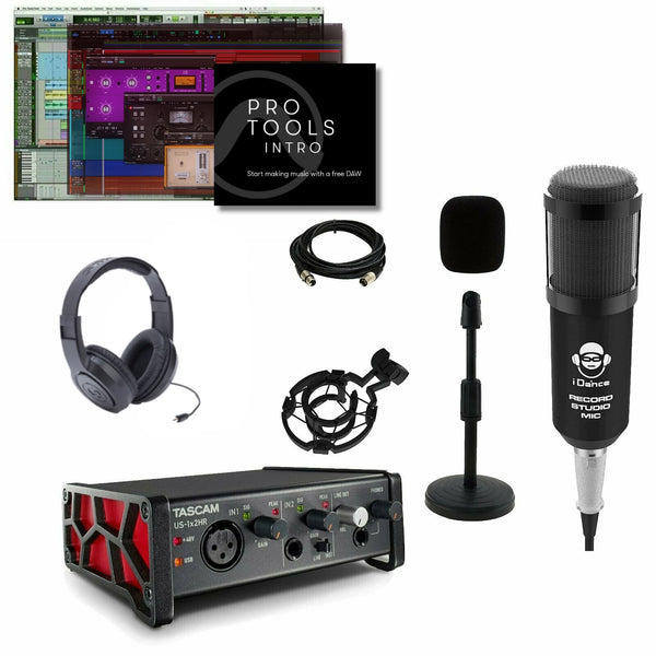 Home Recording Tascam Interface and Bundle Studio Package w/ Pro Tools Intro