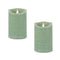 Green Simplux LED Designer Wax Candle with Remote (Set of 2)