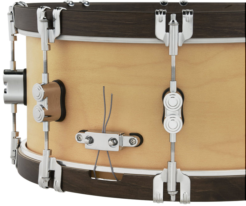 PDP Concept Classic 6.5 x 14 Natural Stain Snare w/ Walnut Stain Wood Hoops
