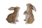 Carved Stone Garden Rabbit Figurine (Set of 2)