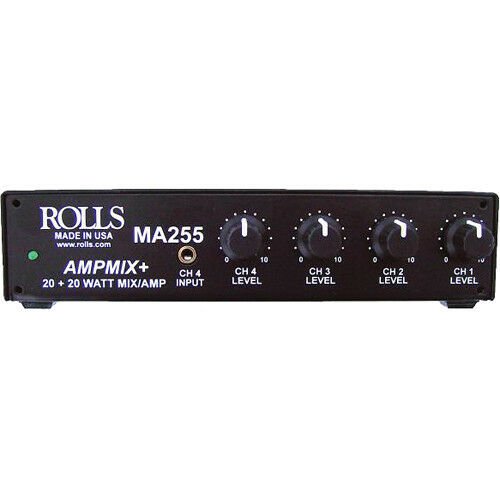 Rolls MA255 40 Watt Stereo Class D Mini Mixer Amplifier 4 RC