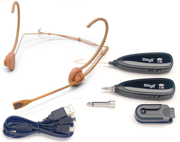 Stagg Wireless Headset Microphone Set - Beige - SUW 10H-BE