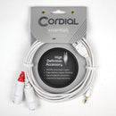Cordial 30' Y Adapter - Stereo 1/8″ TRS to Left/Right Male XLR - White