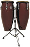 LP LP646NY-DW City Series 10" & 11" Conga Set with Double Stand - Dark Wood