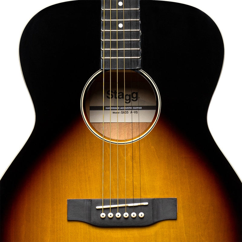 Stagg Auditorium Guitar with Basswood Top - Sunburst - SA35 A-VS