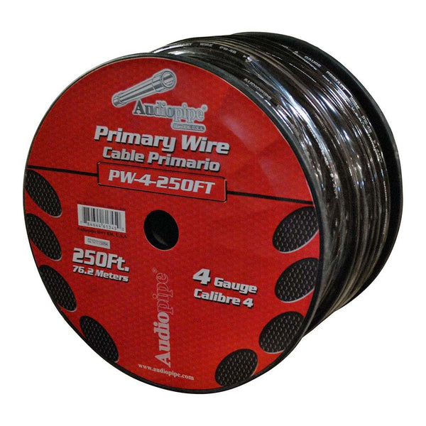 Audiopipe Power Wire  4ga 250' Black