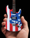 Axe Heaven Wayne Kramer Fender Strat Stars & Stripes Mini Guitar Replica FS-011