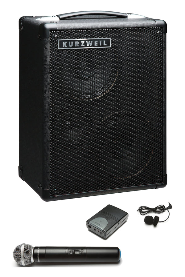 Kurzweil Portable Rechargeable Combo Amplifier w/ Handheld & Lavalier Mic