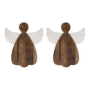 Wooden Angel Wall Hanging (Set of 2)