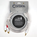 Cordial 20' Y Adapter - Stereo 1/8″ TRS to Left/Right RCA - White - CFY6WCC-SNOW
