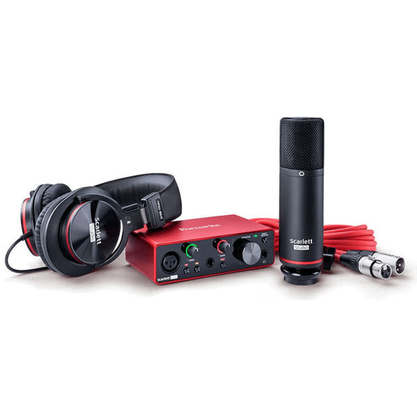 Focusrite Scarlett Solo Studio 3 USB Audio Interface Bundle w/ Mic & Headphones