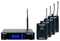 VocoPro 16CH UHF Wireless Audio Broadcast System w/ Four Bodypack Receivers