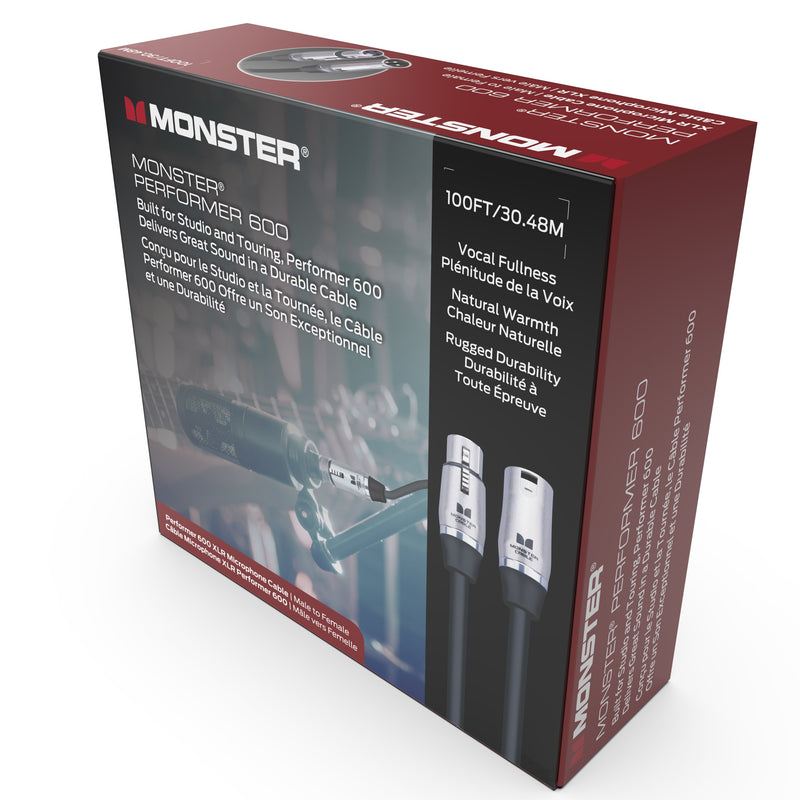Monster Performer 600 100’ XLR Male - Female Microphone Cable - P600-M-100WW