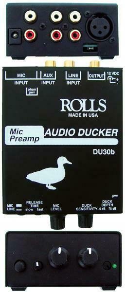 Rolls DU30b Microphone Preamp/Audio Ducker and Background Music Preamp