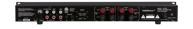 Audiosource AD1002 160 Watts Stereo Dual-Source Power Amplifier
