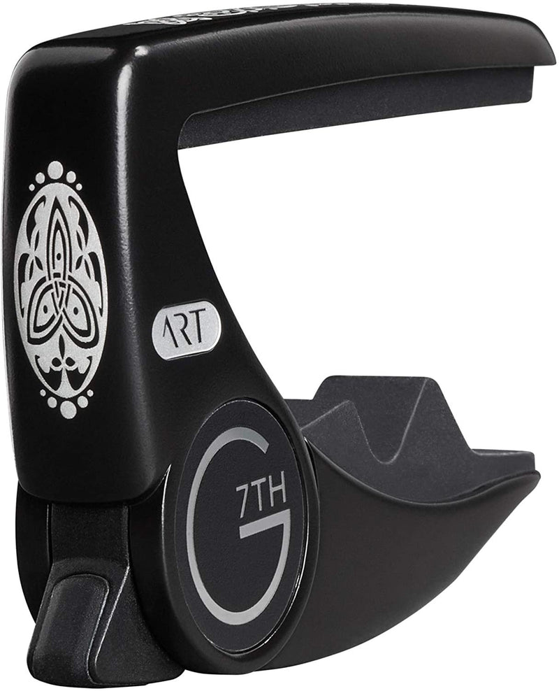 G7th Performance 3 Celtic Engraved Capo with ART - Black - G7P3CELTICBK