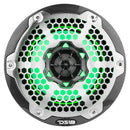 DS18 CF-65 6.5" 125 Watts RMS 4 Ohm Carbon Fiber Marine Speakers with Integrated RGB LED Lights