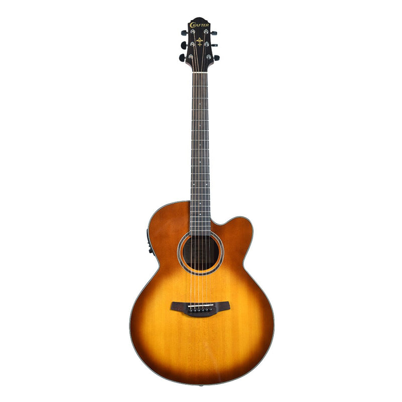 Crafter Silver Series 250 Jumbo Acoustic Electric Guitar - Brown Sunburst
