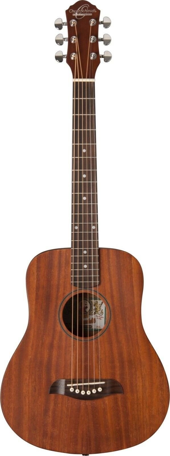 Oscar Schmidt OGM8M Mini Acoustic Travel Guitar Mahogany - OGM8M
