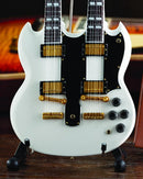 Axe Heaven Gibson Signature Double-Neck Mini Guitar Replica - White - GG-224