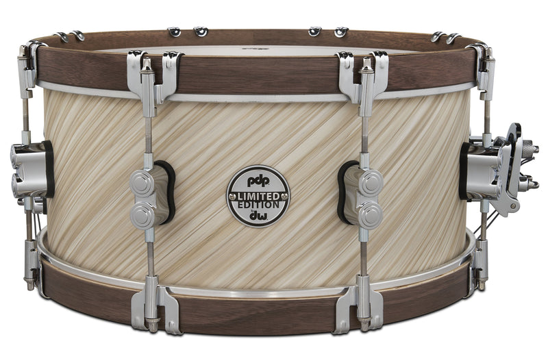 PDP Limited Edition 6.5x14 Snare Drum - Twisted Ivory w/ Walnut - PDLT6514SSTI