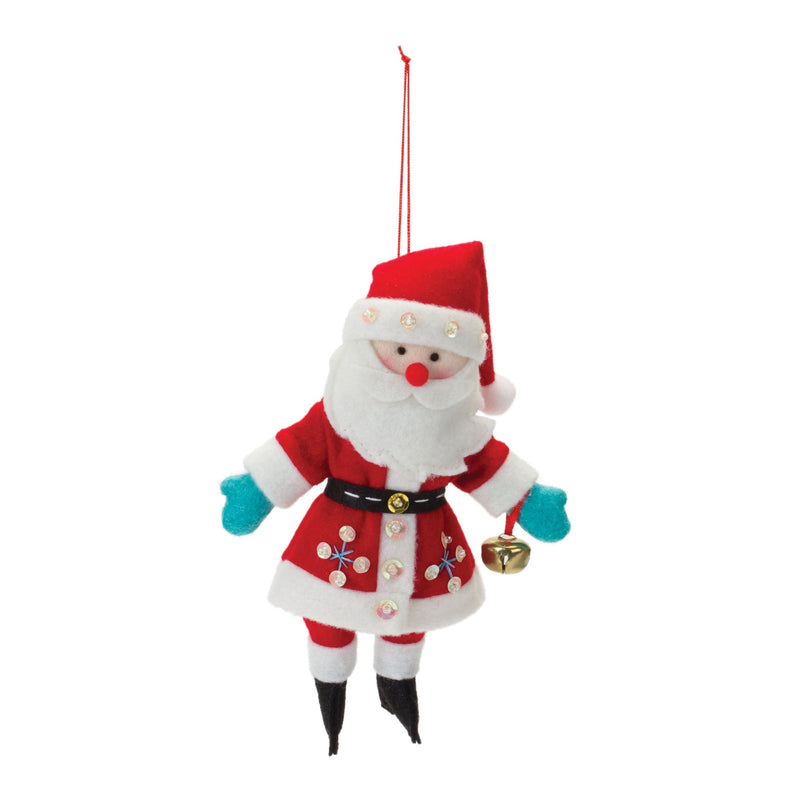 Plush Santa Ornament  (Set of 12)