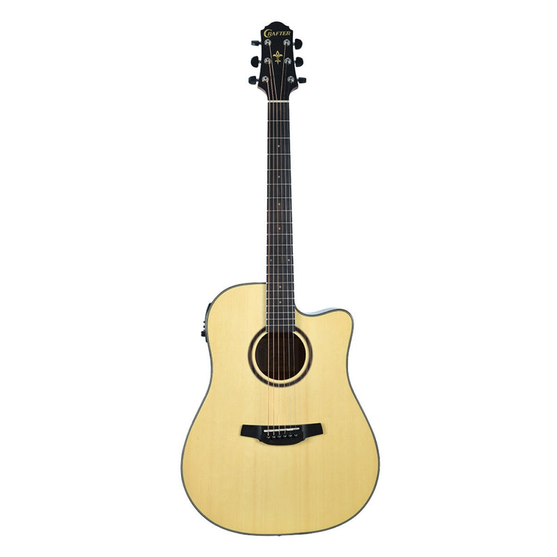 Crafter Silver Series 250 Dreadnought Cutaway Acoustic Electric Guitar - Natural