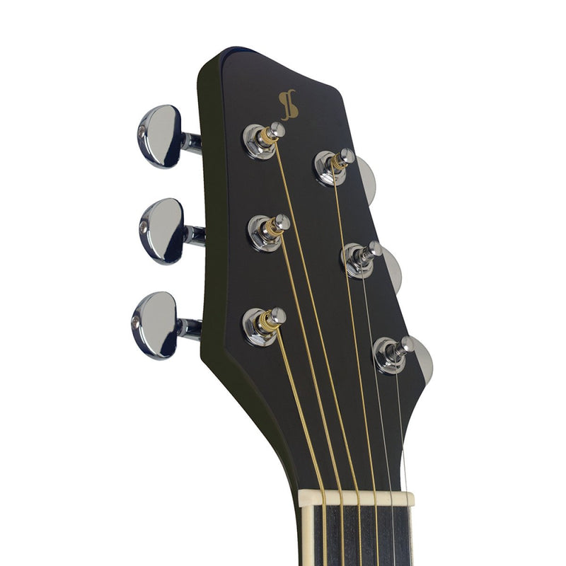 Stagg Left-Handed Acoustic Electric Cutaway Auditorium Guitar - Sunburst