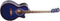 Oscar Schmidt Acoustic Electric Guitar - Flame Trans Blue - OG10CEFTBL