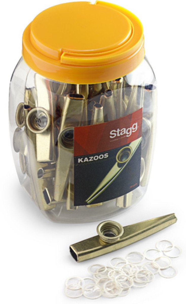 Stagg 30 Golden Metal Kazoos - KAZOO METAL-30