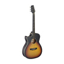 Stagg Left-Handed Acoustic Electric Cutaway Auditorium Guitar - Sunburst